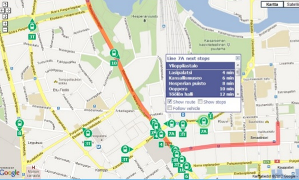 Tram information system